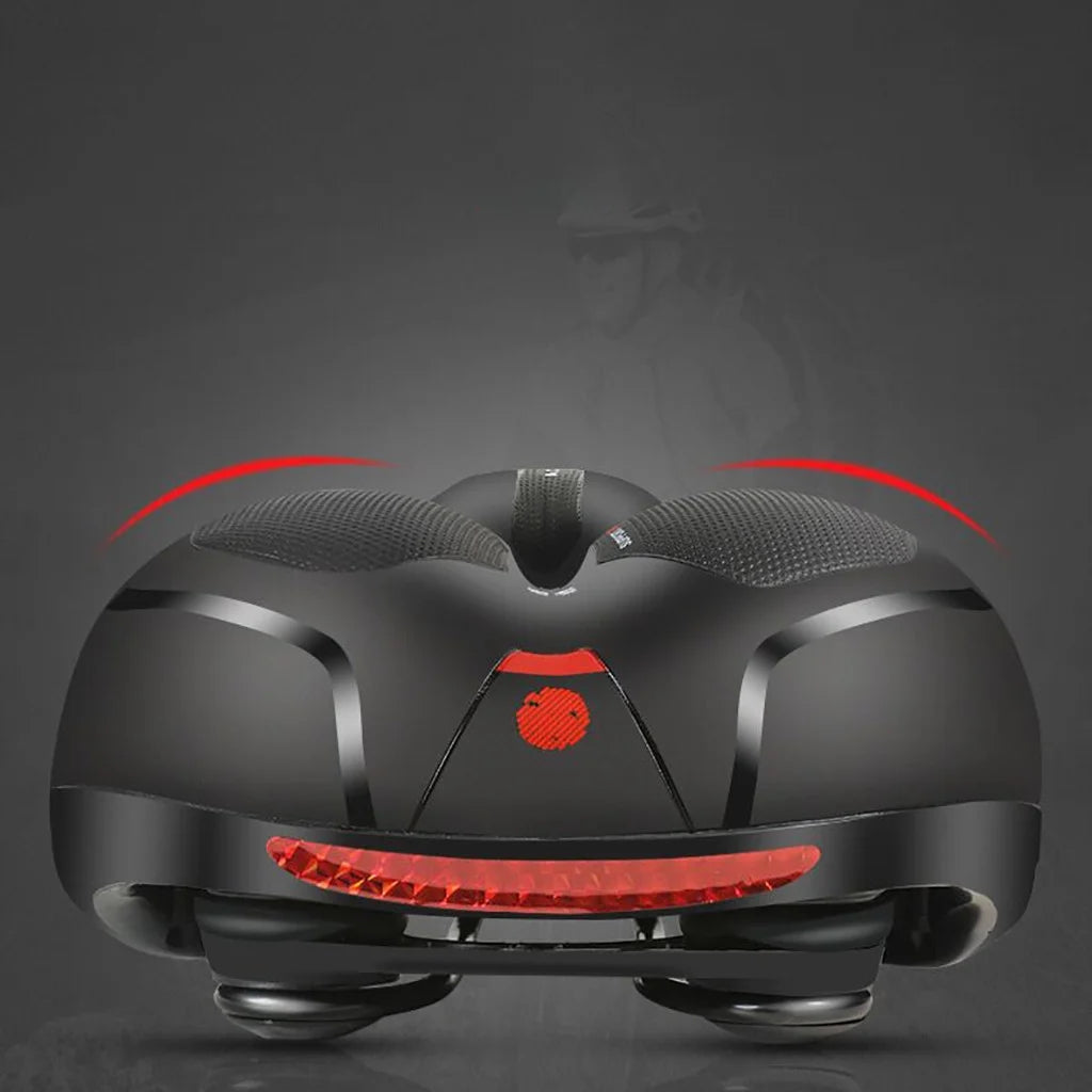 Mountain Bike Gel Extra Saddle Seat | Soft Cushion Pad for Bicycle Comfort | Lightweight, Breathable, Thick Elastic, Easy Wash | 25X20Cm | Polyurethane Leather | Black Red