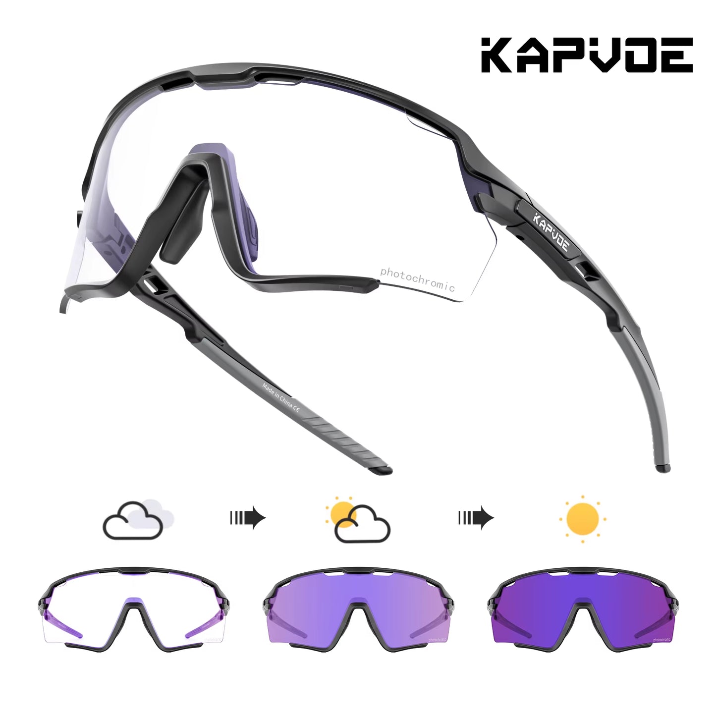 Cycling Glasses Photochromic Cycling Sunglasses UV400 MTB Sports Eyewear Outdoor Bicycle Goggles Bike Cycling Equipment