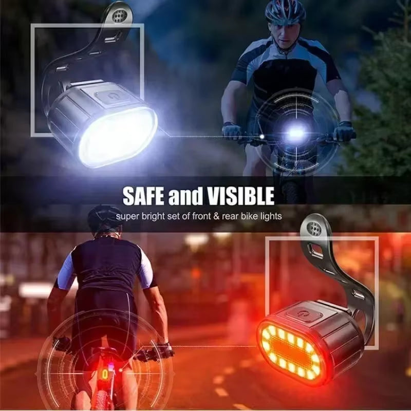 Bike Light Set Rechargeable Rear Light Front Lamp Waterproof Riding Headlight USB MTB Taillight Led 1PC Cycling Parts
