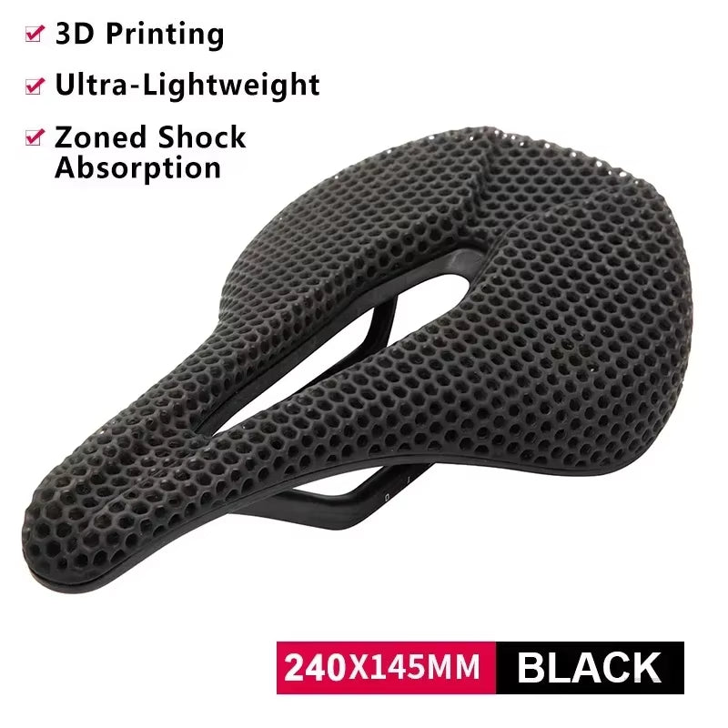 3D Printed Bicycle Saddle Full Carbon Fiber Bike Seat Cushion Ultralight Road Mountain Bike Saddle Carbon MTB Seat