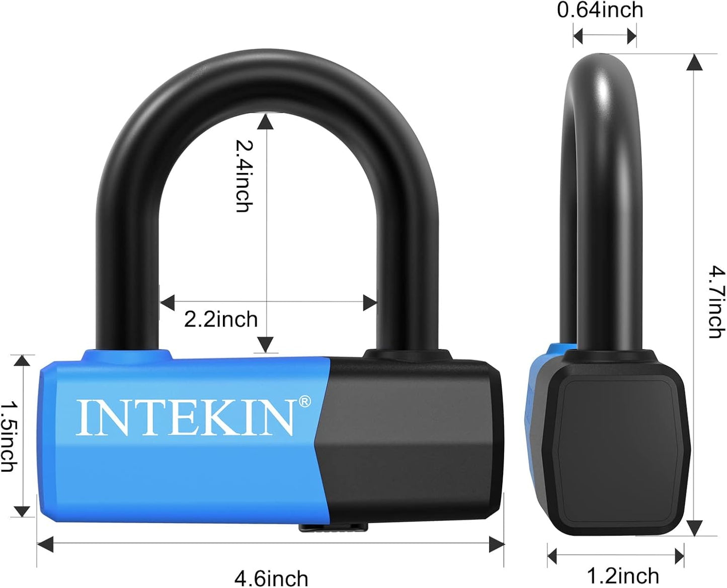 Motorcycle Chain Lock 3.6FT Bike Lock 10Mm/0.42Inch Thick Security Chain Locks Heavy Duty Bike Lock with 16Mm/0.64Inch Disc Lock for Gates, Fences and Outdoor Equipment