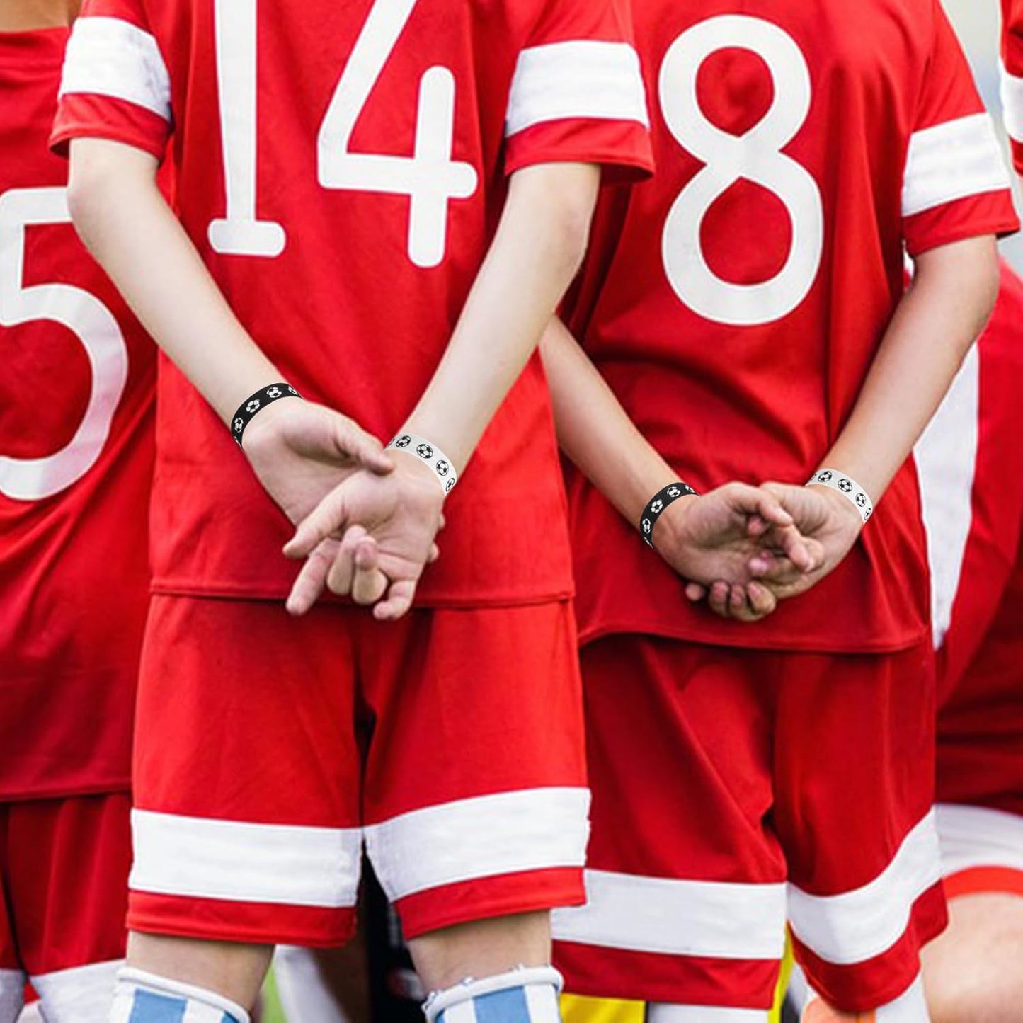 36Pcs Soccer Hair Ties Ponytail Holders Elastic Soccers Ribbons for Teens Women Team Soccers Sports Party Favors Accessories (Soccer)