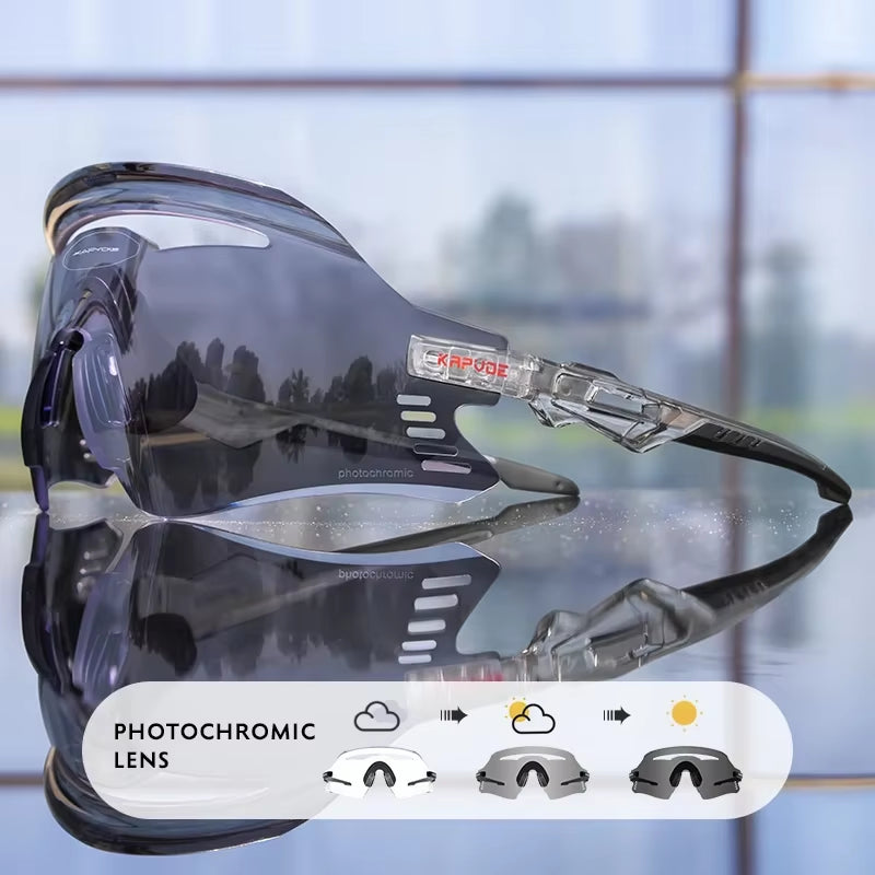 New Photochromic Cycling Glasses Men Women Outdoor Cycling Sunglasses Road Bicycle Goggle MTB Cycling Eyewear 1Lens