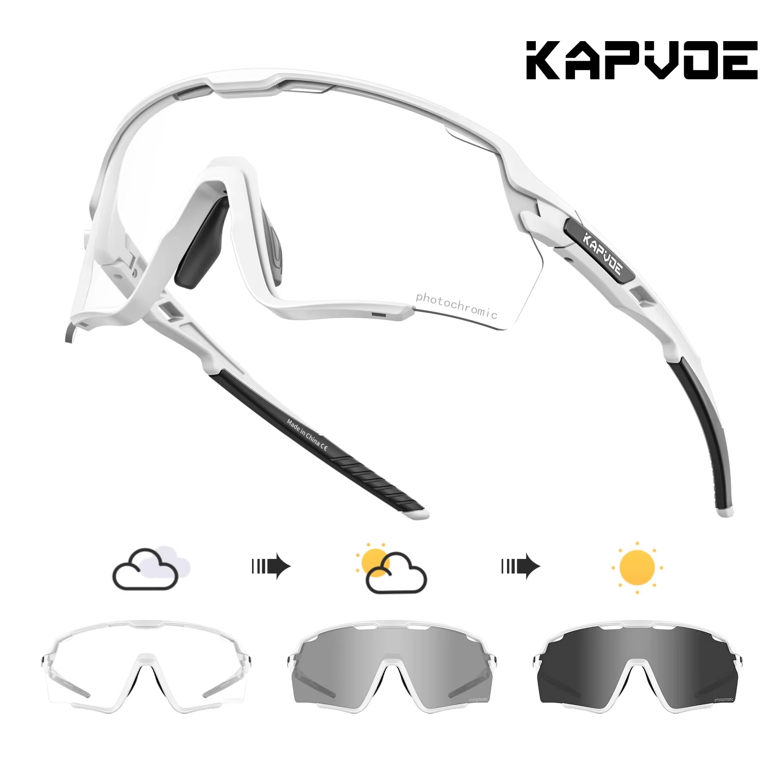 Cycling Glasses Photochromic Cycling Sunglasses UV400 MTB Sports Eyewear Outdoor Bicycle Goggles Bike Cycling Equipment