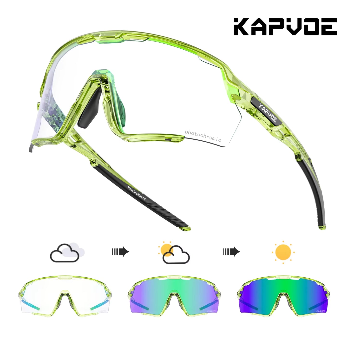 Cycling Glasses Photochromic Cycling Sunglasses UV400 MTB Sports Eyewear Outdoor Bicycle Goggles Bike Cycling Equipment
