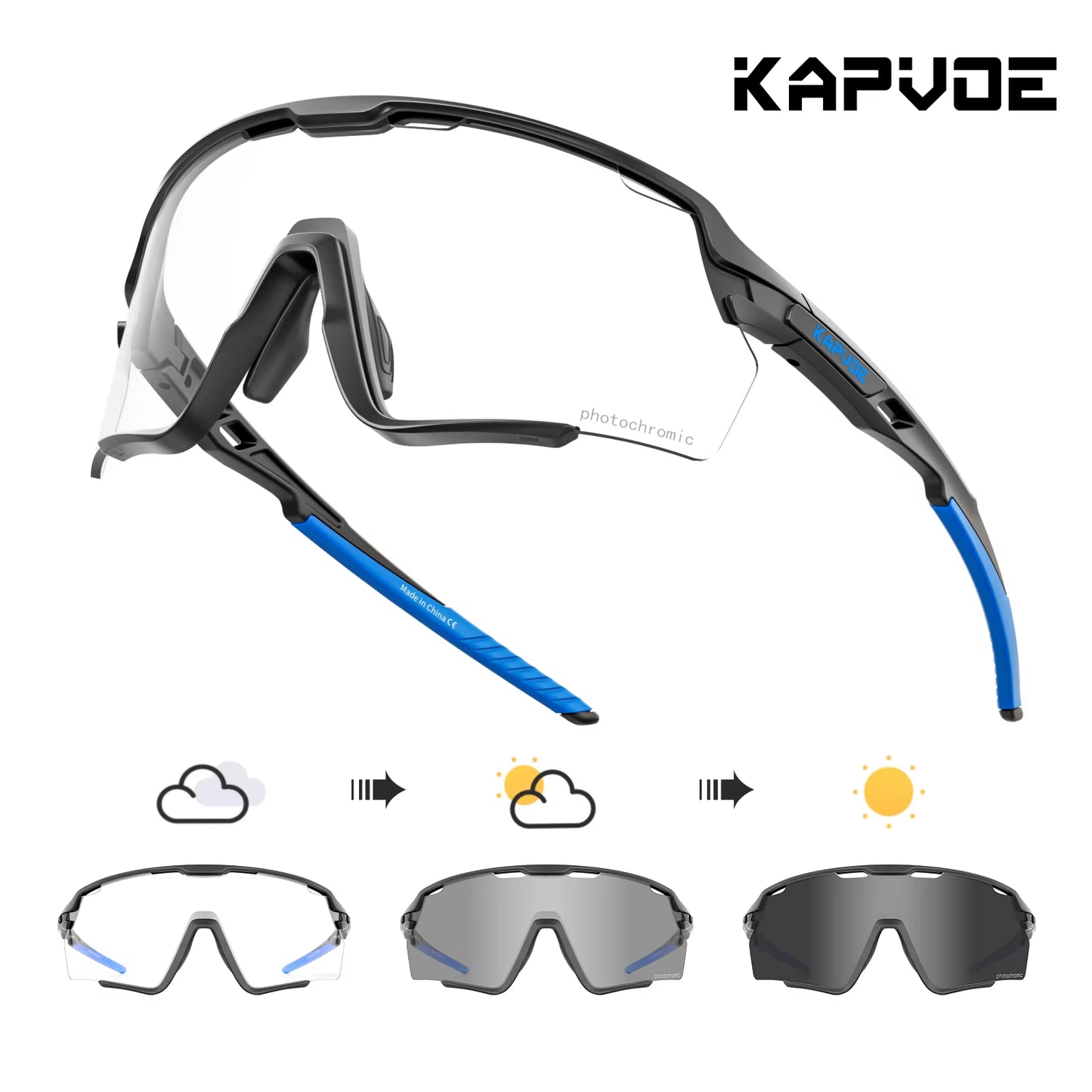 Cycling Glasses Photochromic Cycling Sunglasses UV400 MTB Sports Eyewear Outdoor Bicycle Goggles Bike Cycling Equipment