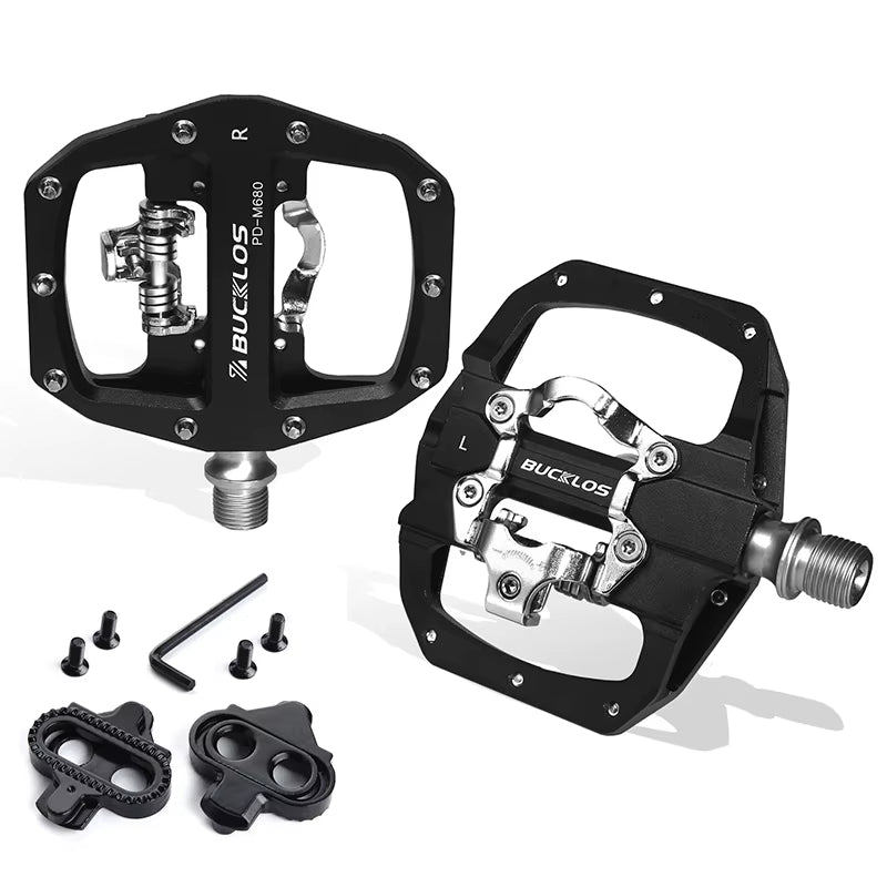 MTB Bike Pedal for SPD Dual Self-Locking MTB Platform Pedals Footrest Mountain Bicycle Pedal Non-Slip Clipless Bike Part