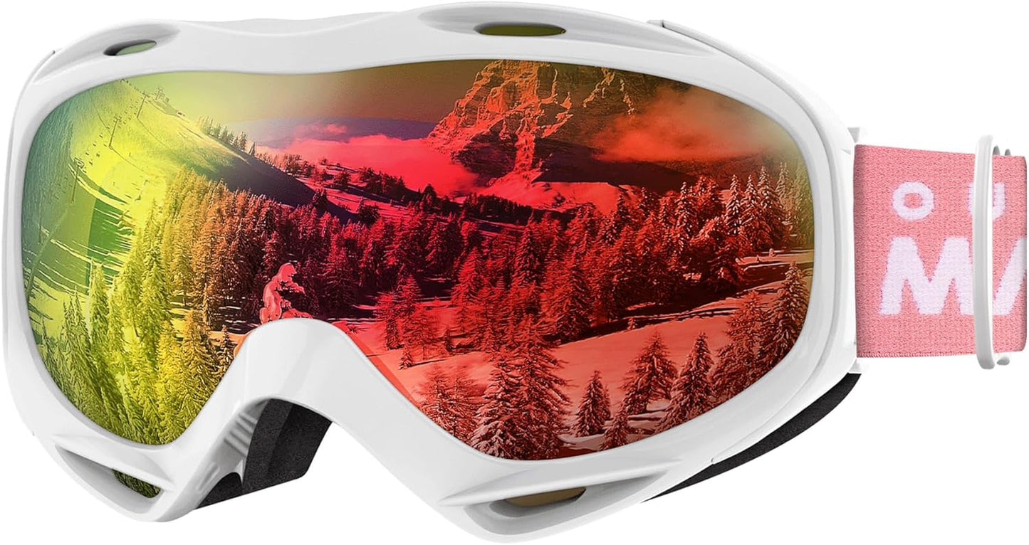OTG Ski Goggles - over Glasses Ski/Snowboard Goggles for Men, Women & Youth - 100% UV Protection