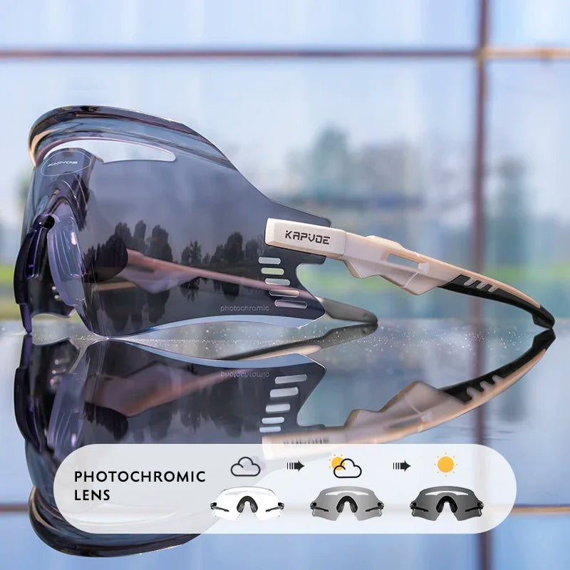 New Photochromic Cycling Glasses Men Women Outdoor Cycling Sunglasses Road Bicycle Goggle MTB Cycling Eyewear 1Lens