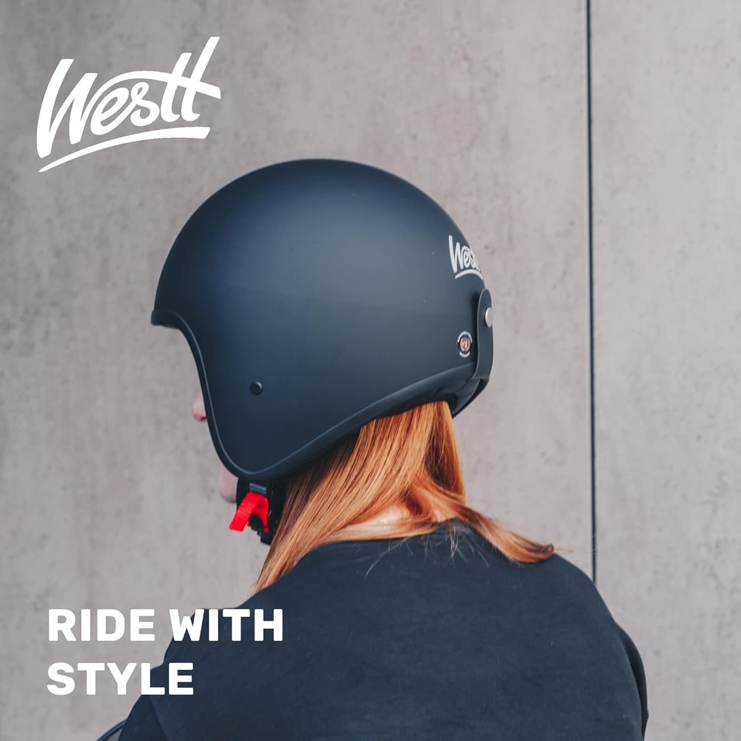 Open Face Motorcycle Helmet DOT Approved Moped Scooter Cruiser 3/4 Half Helmet with Washable Padding and Quick Release Buckle for Men Women Model Vintage