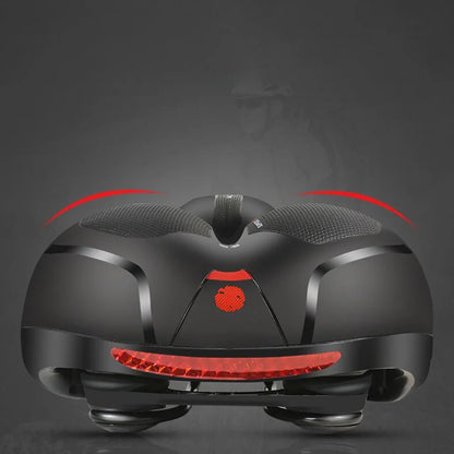 Mountain Bike Gel Extra Saddle Seat | Soft Cushion Pad for Bicycle Comfort | Lightweight, Breathable, Thick Elastic, Easy Wash | 25X20Cm | Polyurethane Leather | Black Red