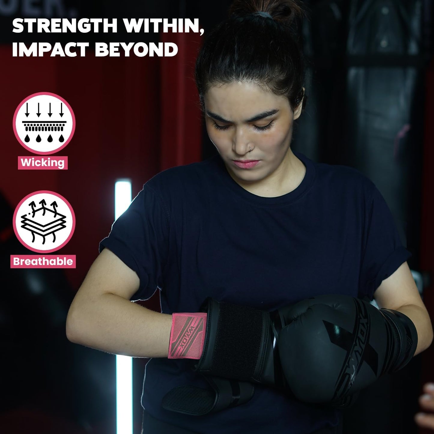 Gel Boxing Hand Wraps Inner Gloves for Men & Women, 80Cm Quick Wrist Straps, Padded Knuckle Protection for Muay Thai Kickboxing, Hand Wraps for Boxing & Martial Arts