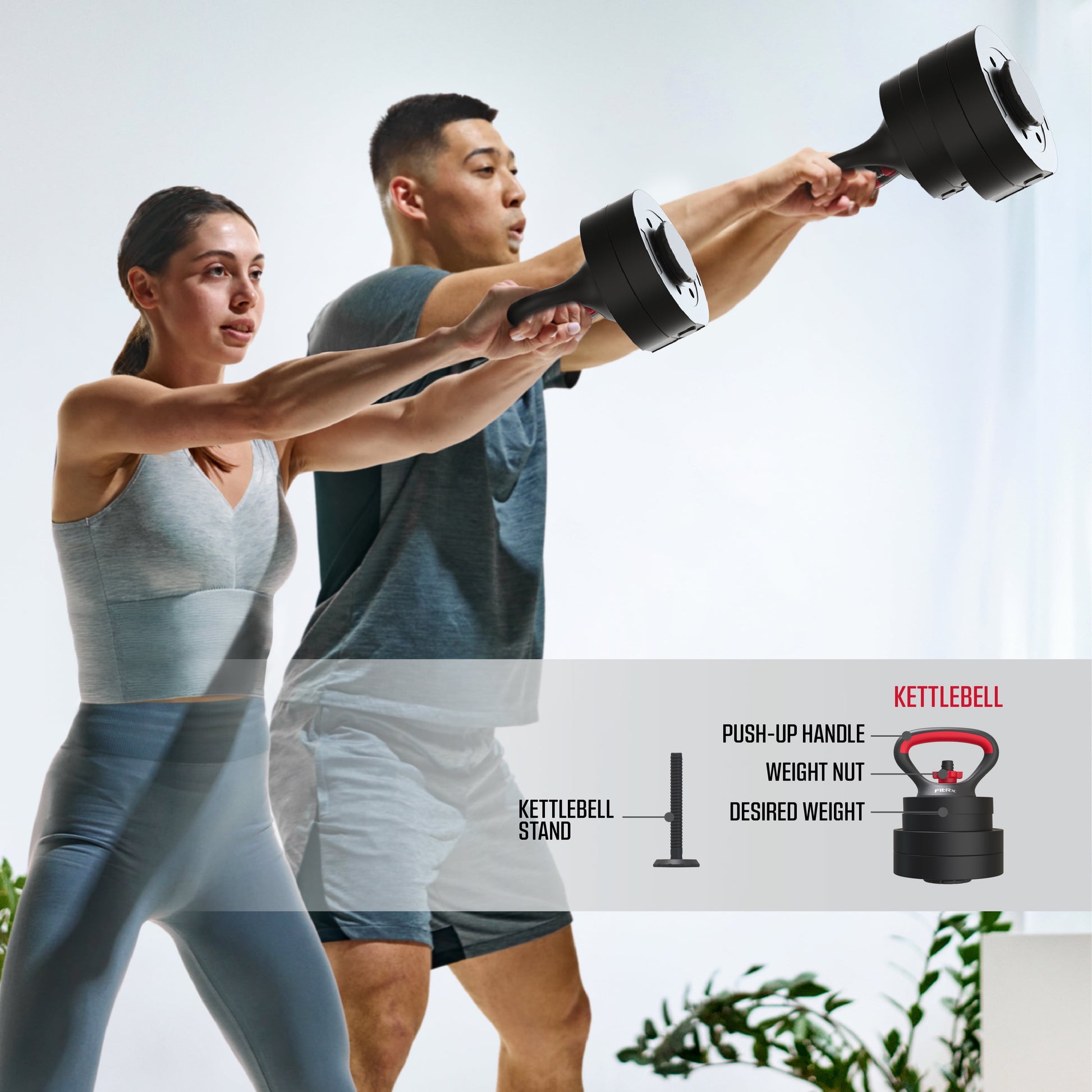 Smartbell Gym 5-In-1 Adjustable Dumbbell Set & Weight Set for Home Workouts, 40 Lbs