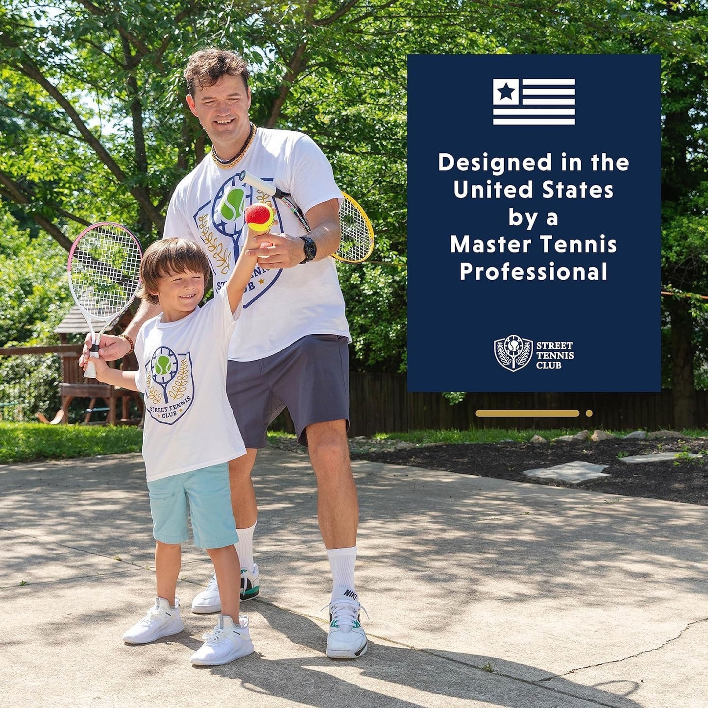 Kids Tennis Racket with Training Videos – Aluminum Youth Tennis Racket with Neoprene Handle for Children Age 5-12 – Learn Faster and Play Better by