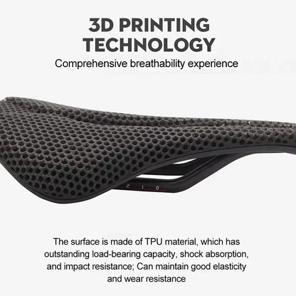 3D Printed Bicycle Saddle Full Carbon Fiber Bike Seat Cushion Ultralight Road Mountain Bike Saddle Carbon MTB Seat