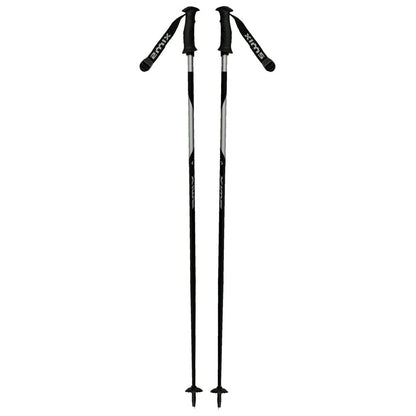 Swix Techlite 125Cm Black Gray Aluminum Ski Poles Ergonomic Grip Medium Baskets