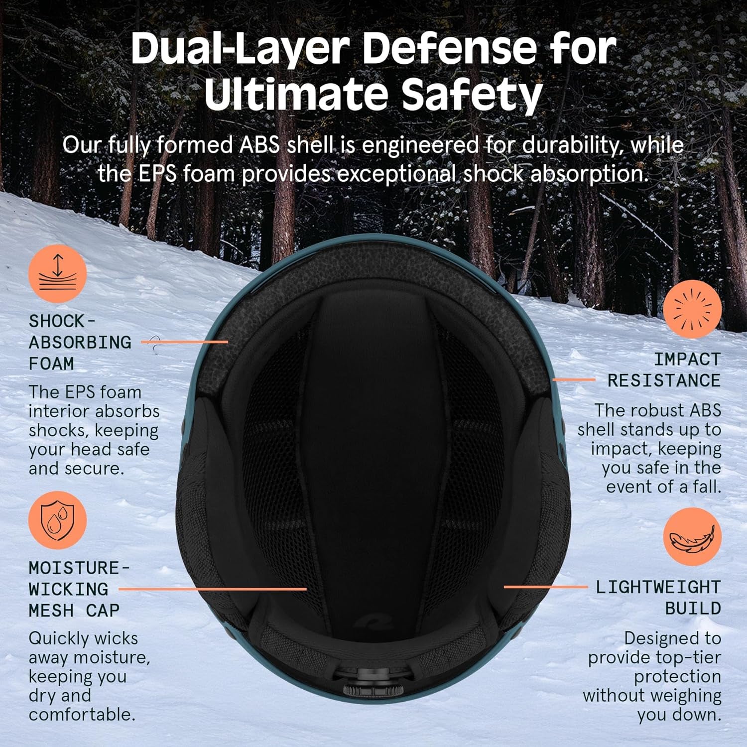 Comstock Ski Helmet - Snowboard Helmet for Adults & Youth - Adjustable Fit Snow Helmet with Protective Shell and Breathable Vents for Men, Women, Boys & Girls