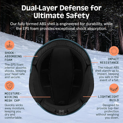 Comstock Ski Helmet - Snowboard Helmet for Adults & Youth - Adjustable Fit Snow Helmet with Protective Shell and Breathable Vents for Men, Women, Boys & Girls