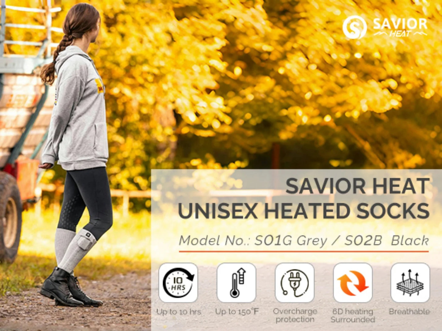 Rechargeable Heated Socks for Men Women,7.4V 2200Mah Heated Socks with Battery,Hunting Hiking Motorcycle Socks