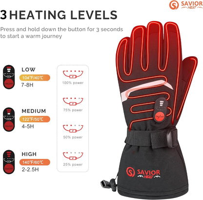 Men Women Heated Gloves with Touchscreen for Cycling Skiing Battery Powered Gloves