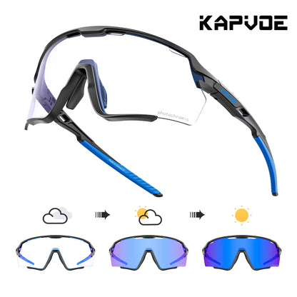Cycling Glasses Photochromic Cycling Sunglasses UV400 MTB Sports Eyewear Outdoor Bicycle Goggles Bike Cycling Equipment