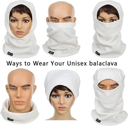 Balaclava Face Mask for Men/Women,Warm Fleece Windproof Ski Mask and Motorcycle,Warmer Winter Sports Cap White