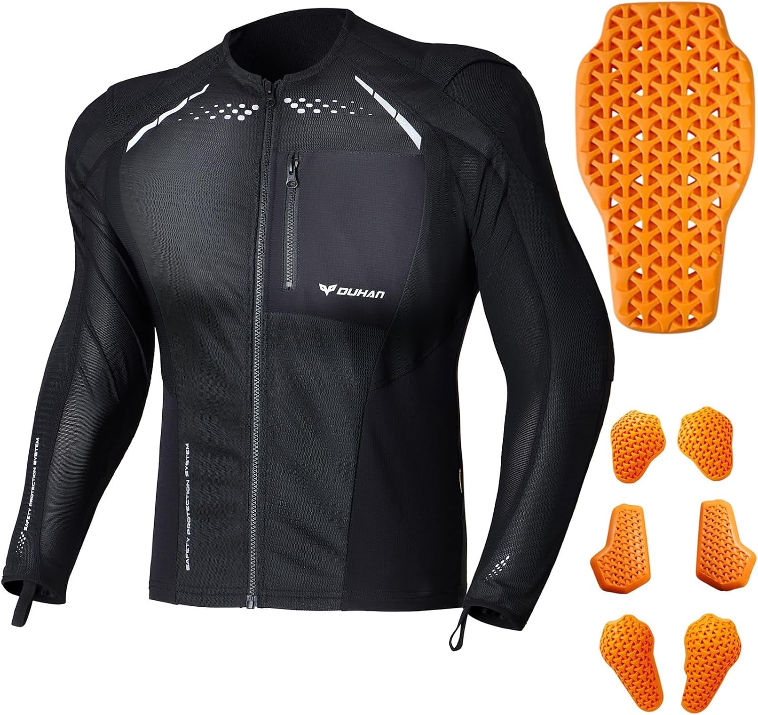 Motorcycle Shirt Mesh Motorcycle Jacket Men with CE Level 2 Armor Motorcycle Protective Gear for All Seasons