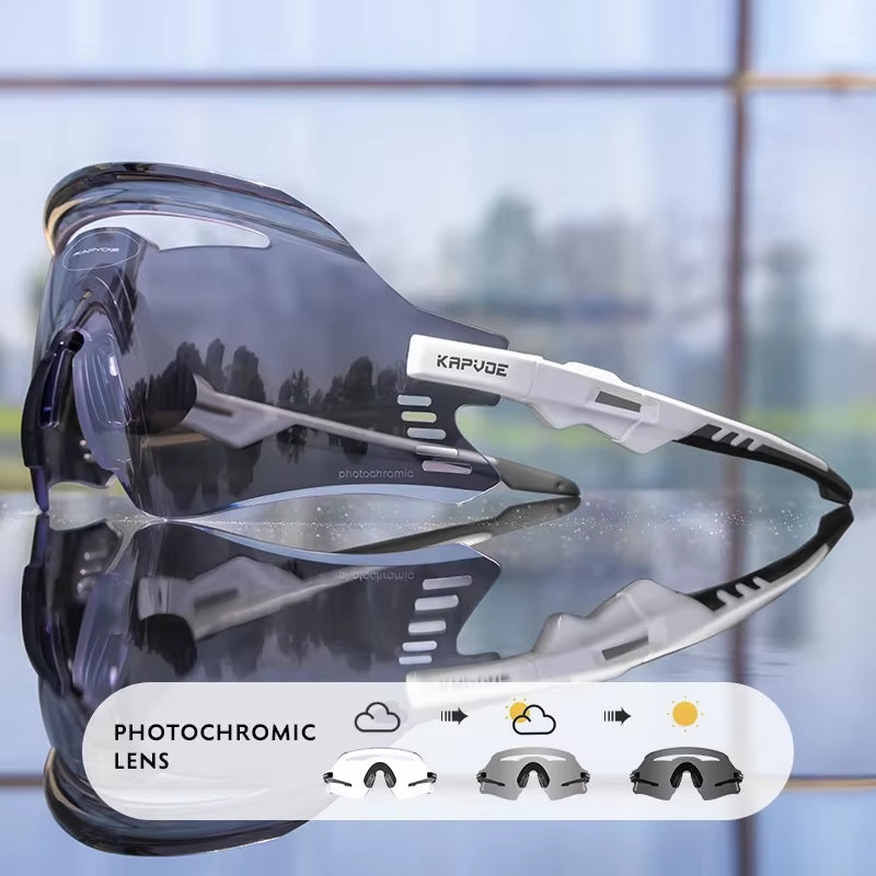 New Photochromic Cycling Glasses Men Women Outdoor Cycling Sunglasses Road Bicycle Goggle MTB Cycling Eyewear 1Lens