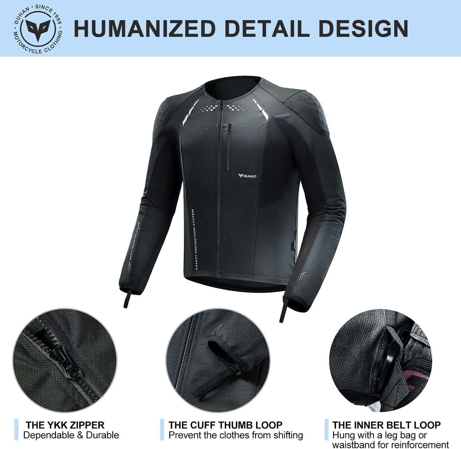 Motorcycle Shirt Mesh Motorcycle Jacket Men with CE Level 2 Armor Motorcycle Protective Gear for All Seasons