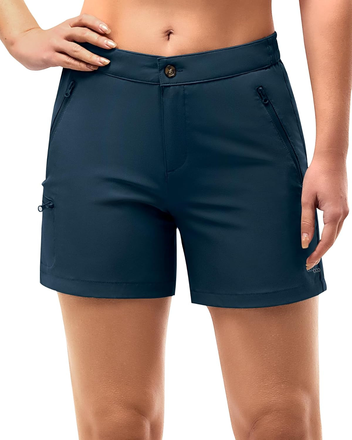 Womens Golf Shorts 5 Inch Inseam Quick Dry Ladies Stretch Packable Hiking Casual with 4 Pockets