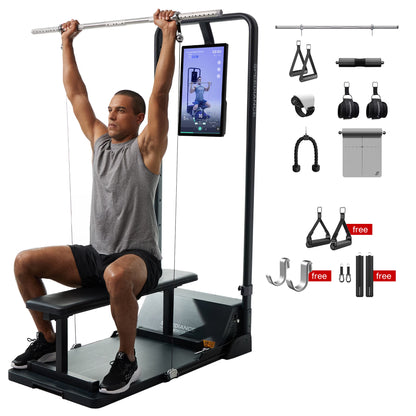 Gym Monster – All-In-One Home Gym Workout Machine with 220LBS Digital Weight, Full Body Strength Training Equipment, No Installation Required