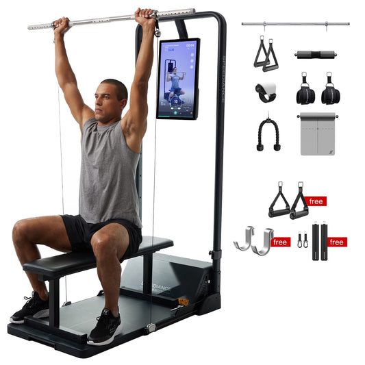 Gym Monster – All-In-One Home Gym Workout Machine with 220LBS Digital Weight, Full Body Strength Training Equipment, No Installation Required