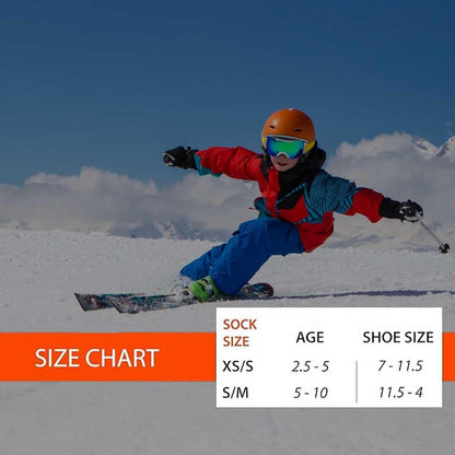 Ski Socks Toddler, Boys, Girls - Kids Snowboard, Warm Wool Winter
