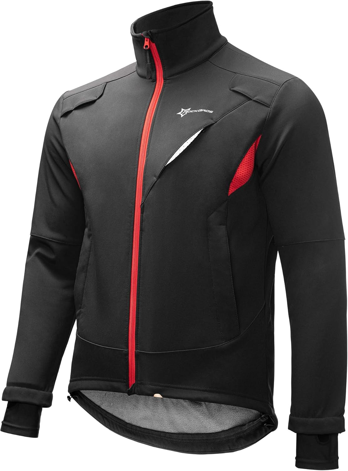 Winter Cycling Jacket for Men Thermal Fleece Windproof Jacket Running Biking Hiking