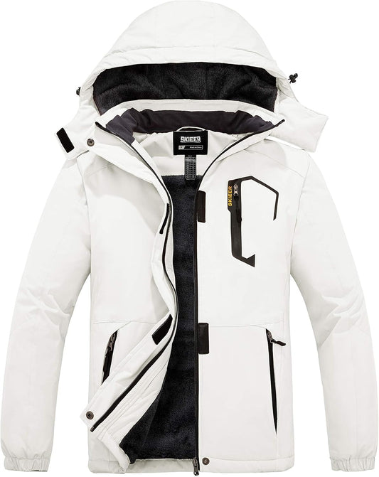 Women'S Waterproof Ski Jacket Warm Winter Coat Fleece Snowboarding Coat