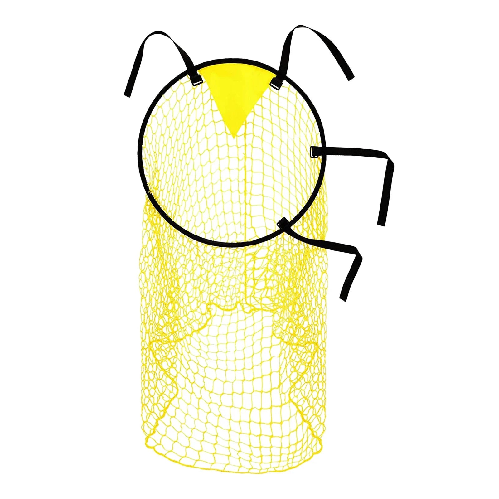 Soccer Bins Net | Football Goal Net with Adjustable Straps, Visible Scoring Hoop, Foldable for Storage | Training Equipment for Kids & Adults | Improves Shooting Accuracy | 1 Pack