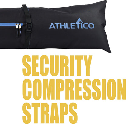 Ski Bag and Ski Boot Bag Combo - Ski Bags for Air Travel - Unpadded Snow Ski Bags Fit Skis up to 200Cm - for Men, Women, Adults, and Children