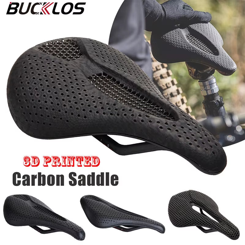 3D Printed Bicycle Saddle Full Carbon Fiber Bike Seat Cushion Ultralight Road Mountain Bike Saddle Carbon MTB Seat