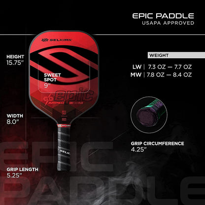 Amped Pickleball Paddles | Assembled in the USA | Amped Control or Amped Pro Fiberglass Pickleball Paddle | Unrivaled Precision & Control