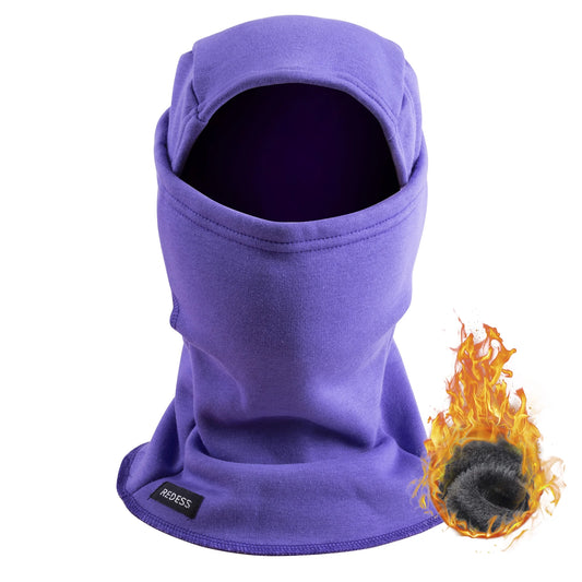 Balaclava Face Mask for Men/Women,Warm Fleece Windproof Ski Mask and Motorcycle,Warmer Winter Sports Cap Purple