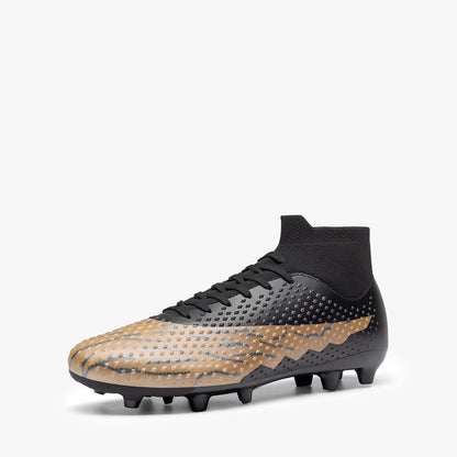Men'S Firm Ground Soccer Cleats High-Top Football Cleats FG/AG Professional Training Outdoor Lightweight Soccer Shoes