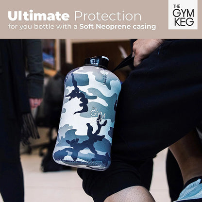 Sports Water Bottle 2.2 L Insulated Half Gallon Carry Handle Big Water