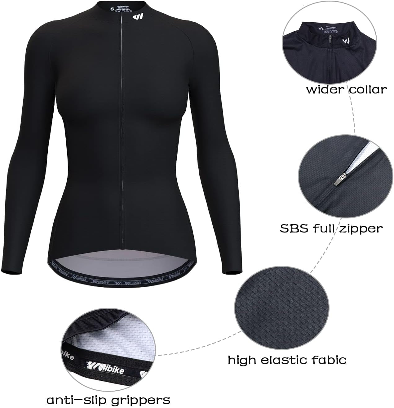 Cycling Jersey Women Long Sleeve,Bicycle Biking Bike Shirts for Women with Pockets