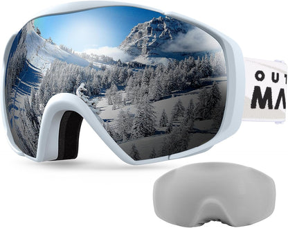 Ski Goggles with Cover Snowboard Snow Goggles OTG Anti-Fog