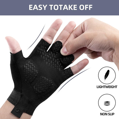 Cycling Gloves - Half Finger MTB & Road Biking Gloves for Men & Women - Absorbing Gel Pad, Anti-Slip, Breathable