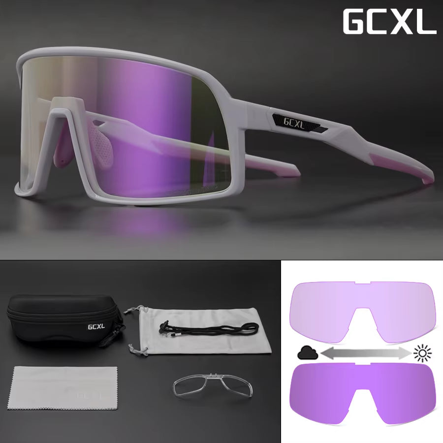 UV400 Photochromic Cycling Glasses Bike Glasses Women Safety Googles Outdoor Sports Cycling Bicycle Glasses Cycling Sunglasses