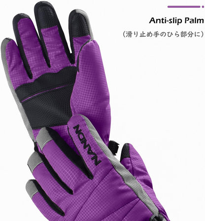 Kids Ski Snow Gloves Winter Cold Weather Windproof Warm Snowboard Sport Mittens for Boys Girls