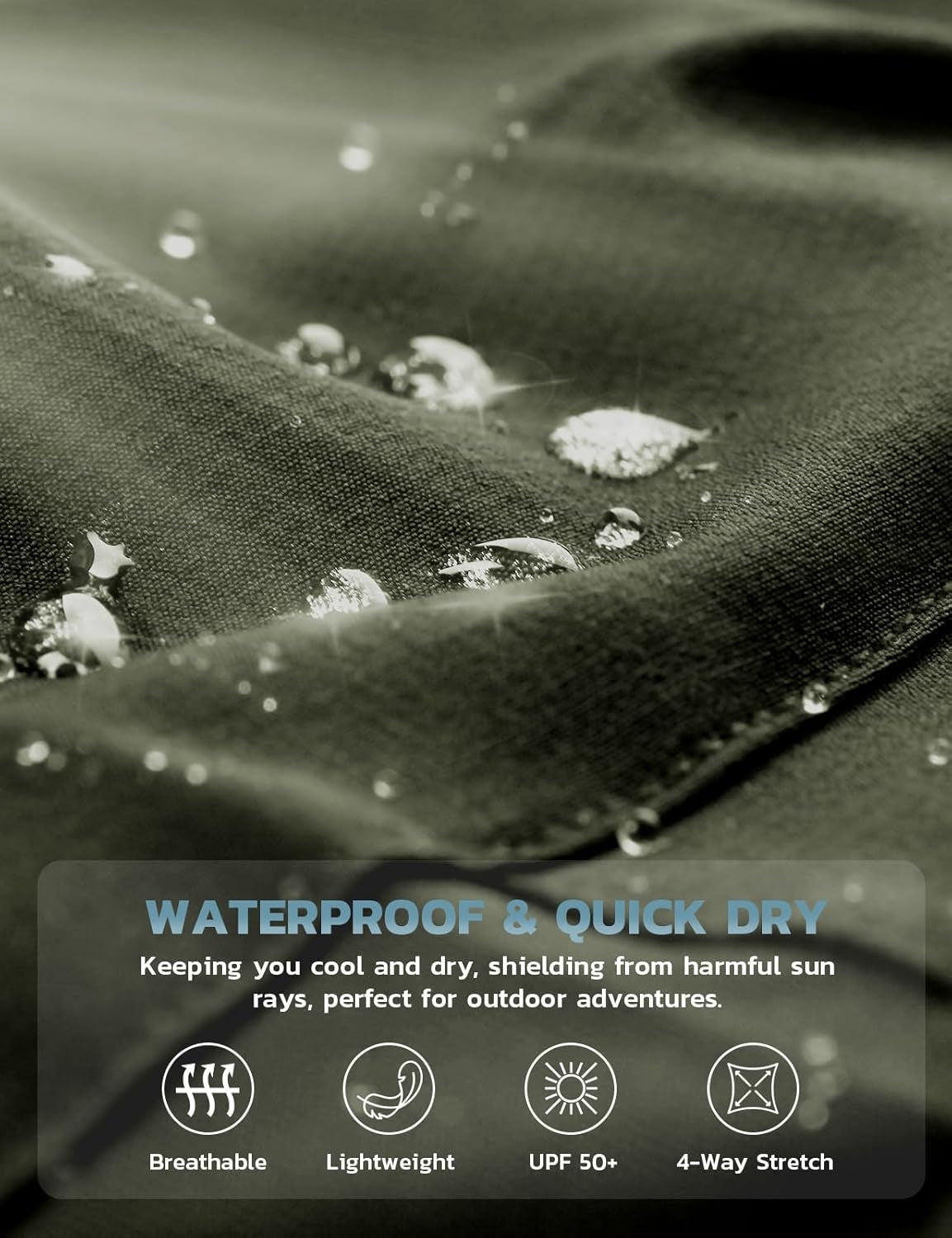 Mens Hiking Cargo Shorts Lightweight Water-Resistant Quick Dry Stretch for Casual Golf Fishing Tactical Bike Outdoor