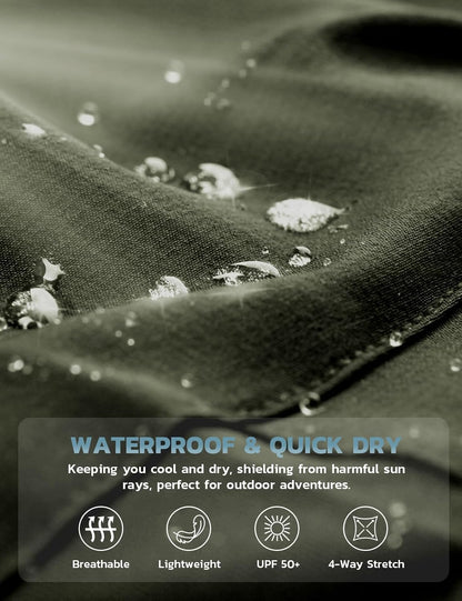 Mens Hiking Cargo Shorts Lightweight Water-Resistant Quick Dry Stretch for Casual Golf Fishing Tactical Bike Outdoor