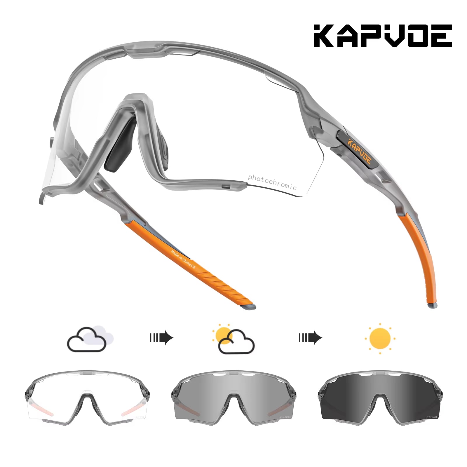 Cycling Glasses Photochromic Cycling Sunglasses UV400 MTB Sports Eyewear Outdoor Bicycle Goggles Bike Cycling Equipment